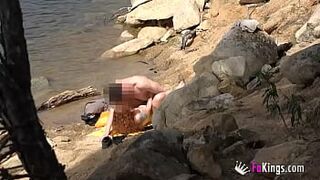 Redhead Jade Nymph, Caught Fucking By The Lake!!